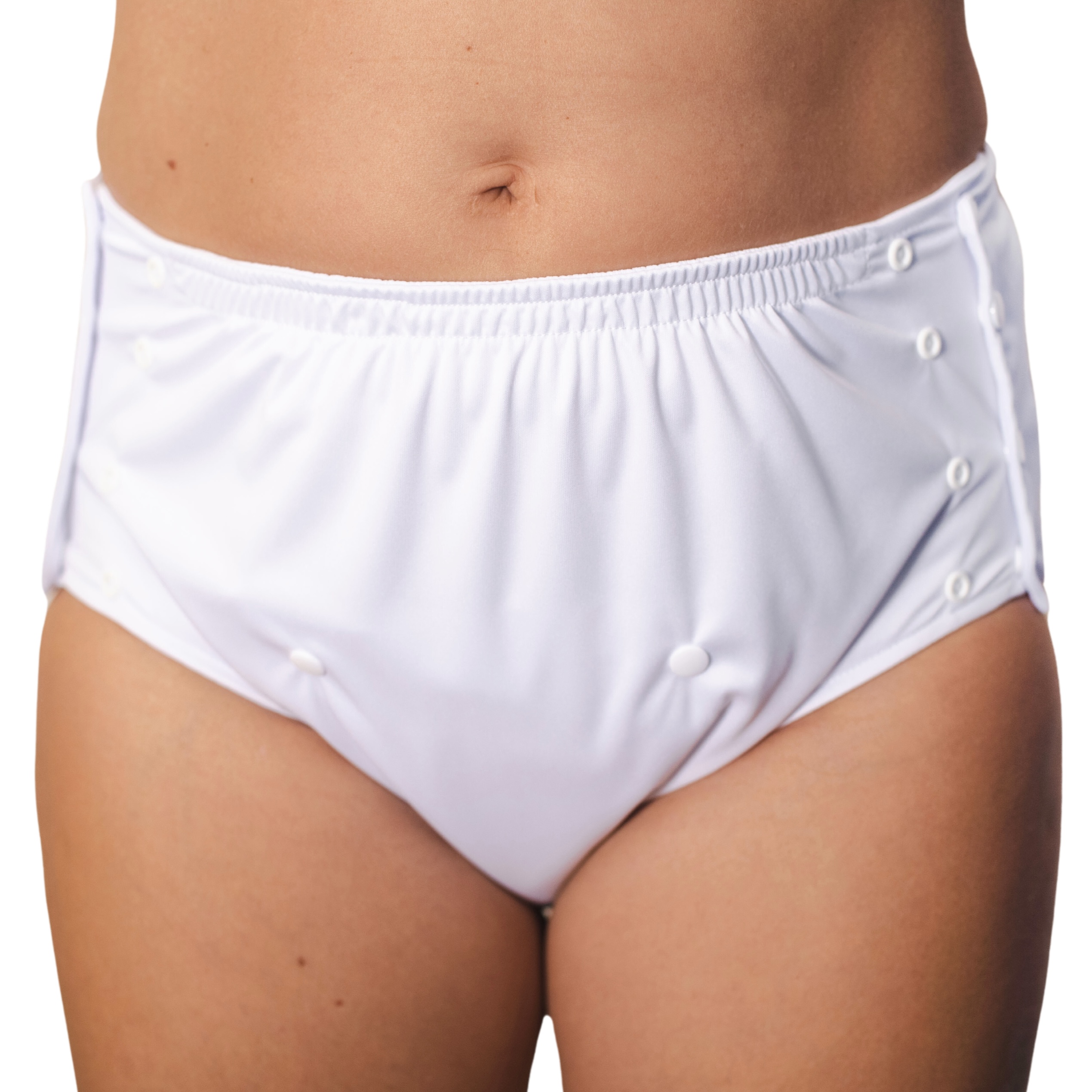 Reusable diaper for adults with insert - WHITE, S/M/L - waist 68-128cm Dla  dorosłych pieluchy z kieszonką dla dorosłych