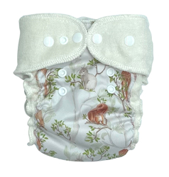 Fitted diaper with PUL & EVO 12-19 kg "Day in the forest"