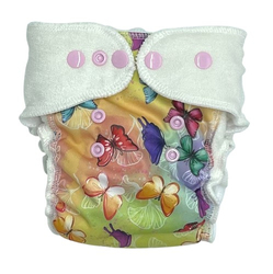 Fitted diaper with PUL & EVO 8-14kg "Butterflies"