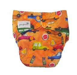 Pocket diaper, double-row snaps, OS, CARS