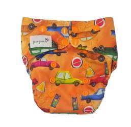 Pocket diaper, double-row snaps, OS, CARS