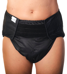 Reusable diaper for adults with insert - BLACK