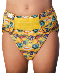 Reusable diaper for adults with insert - DRAGONS