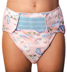 Reusable diaper for adults with insert - UNICORNS