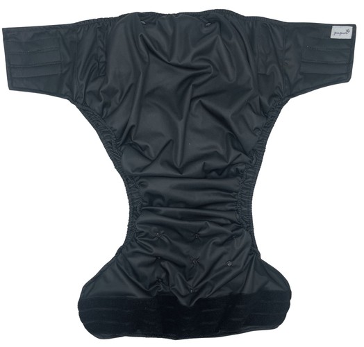 Adult Diaper/Diaper Cover Waterproof Frill Enamel Black L Size