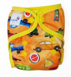 Diaper Cover with elastic piping - Cars newborn 3-8kg