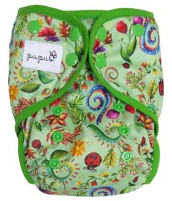 Diaper Cover with elastic piping - FLOWERS XL 10-20kg