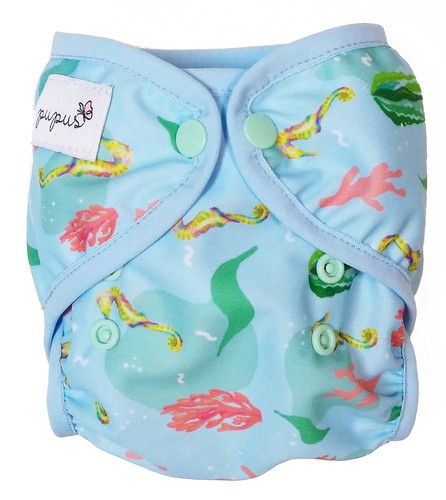 Diaper Cover with elastic piping SEAHORSE