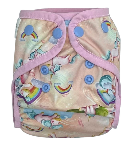 Diaper Cover with elastic piping UNICORNS