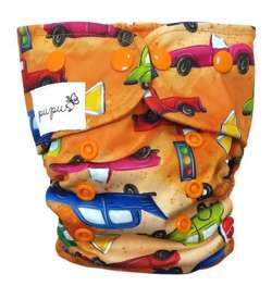 Diaper cover, one-row snaps OS 6-15kg CARS