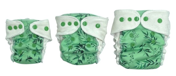 Fitted diaper with PUL & EVO 12-19 kg "I feel green"