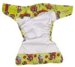 Pocket diaper, double-row snaps, OS, Fireman