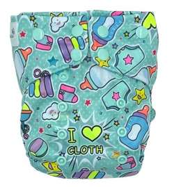 Pocket diaper, double-row snaps, OS coolmax, DJ BOBO