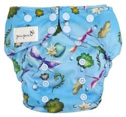 Pocket diaper, double-row snaps, OS, with Coolmax, DRAGONFLY