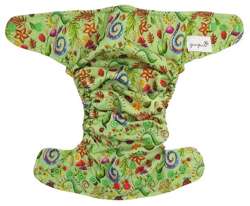 Pocket diaper, one-row snaps, OS FLOWERS