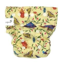 Pocket diaper, one-row snaps, OS Insects