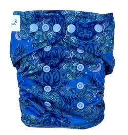 Pocket diaper, one-row snaps, OS REEF