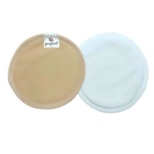 Reusable Breast Pads, bamboo + coolmax, 2pcs, SKIN COLOR