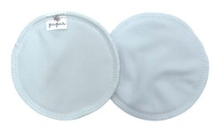 Reusable Breast Pads, bamboo + coolmax, 2pcs, WHITE