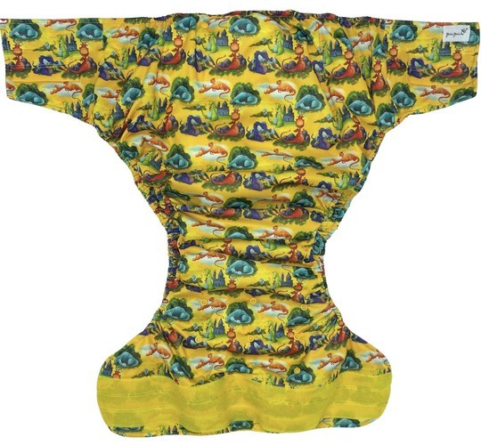 Reusable diaper for adults with insert - DRAGONS