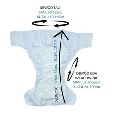 Reusable diaper for adults with insert - HUMMINGBIRDS