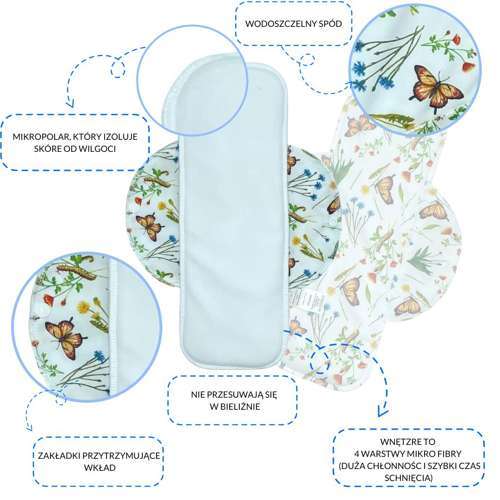 Sanitary pad for seniors for urinary incontinence - In the grass