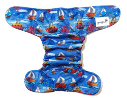 Diaper cover, one-row snaps Mini OS 4-11kg BOATS