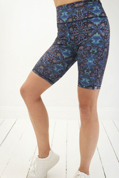 Short Leggings with High Waist - Neon Splash