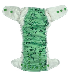 Fitted diaper with PUL & EVO 8-14kg "I feel green"