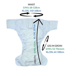 Reusable diaper for adults with insert - BUTTERFLIES