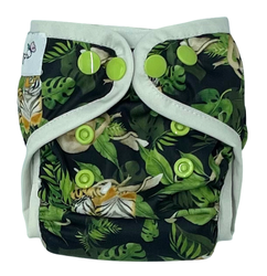 Diaper Cover with elastic piping - WILD CATS  newborn 3-8kg