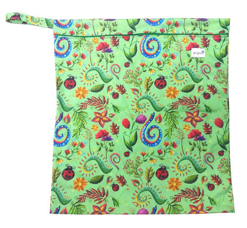 GROßER Wasserdichter Windelbeutel BLUMEN 50x55cm