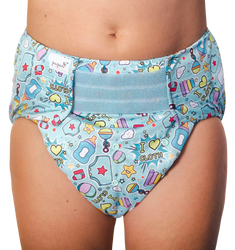 Wiederverwendbare Stoffwindel für Erwachsene mit Saugeinlage - DJ BOBO