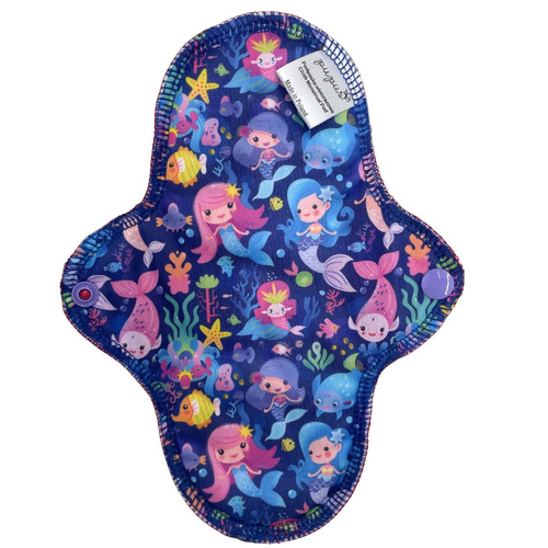 MEDIUM M Cloth Menstrual Pad - MERMAIDS
