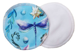 Reusable Breast Pads, bamboo + coolmax, 2pcs, Dragonfly