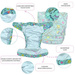 Pocket diaper, one-row snaps, OS SEAHORSE