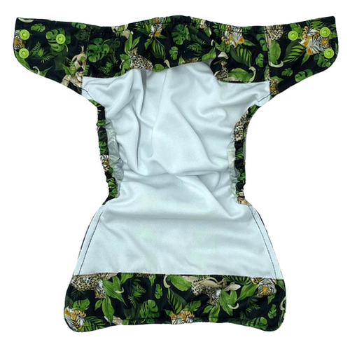 Pocket diaper, double-row snaps, OS, WILD CATS