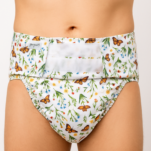 Reusable diaper for adults with insert - IN THE GRASS