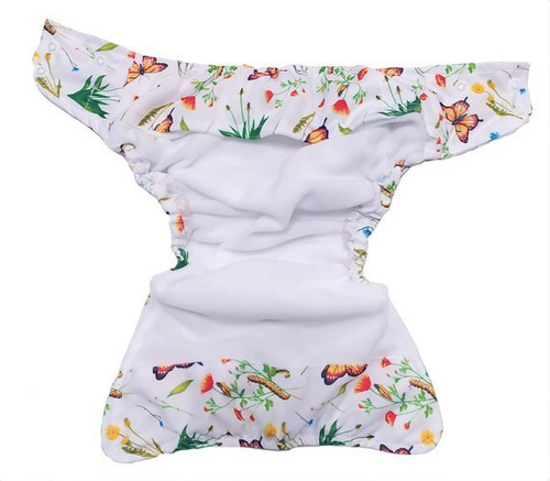 Taschenwindeln, Doppelreihe Druckknöpfe, One Size im Gras