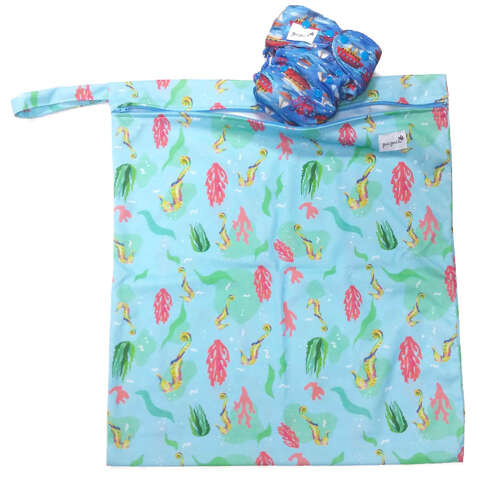 LARGE Waterproof Diaper Bag SEAHORSE 50x55cm