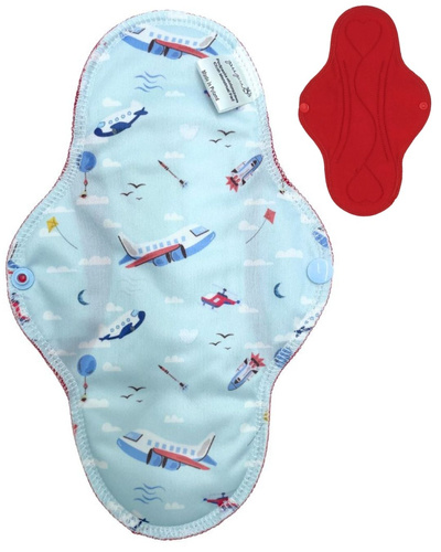 Absorbant menstrual din material textil mărimea MARE, model Fluturi