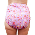 Wiederverwendbare Stoffwindel für Erwachsene mit Saugeinlage - SWEETS