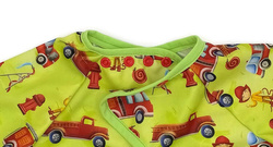 Long sleeved bib, waterproof, with built-in pocket bag In the Fireman