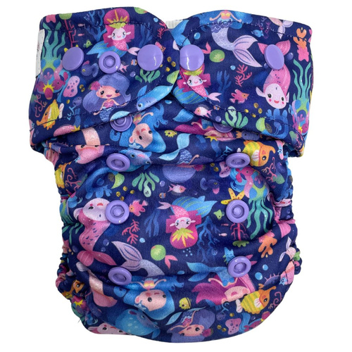 AIO (all in one) Diaper OS 6-15kg - MERMAIDS