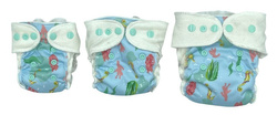 Fitted diaper with PUL & EVO 8-14kg "Seahorse"