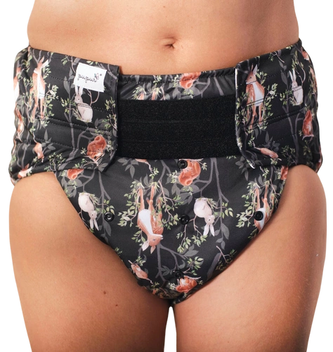 Reusable diaper for adults with insert - NIGHT IN THE FOREST