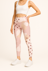Lange Leggings mit hohem Bund - Zimt Muffin