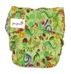 Pocket diaper, double-row snaps, OS, FLOWERS