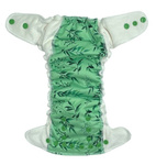 Fitted diaper with PUL & EVO "I feel green"