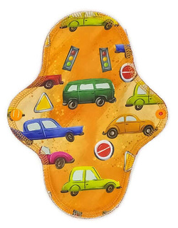 MEDIUM M Cloth Menstrual Pad - Cars